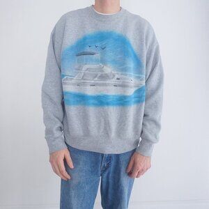 Vintage '90S Munsingwear Lifestyle Ocean Yacht Boat Crewneck Sweater XL